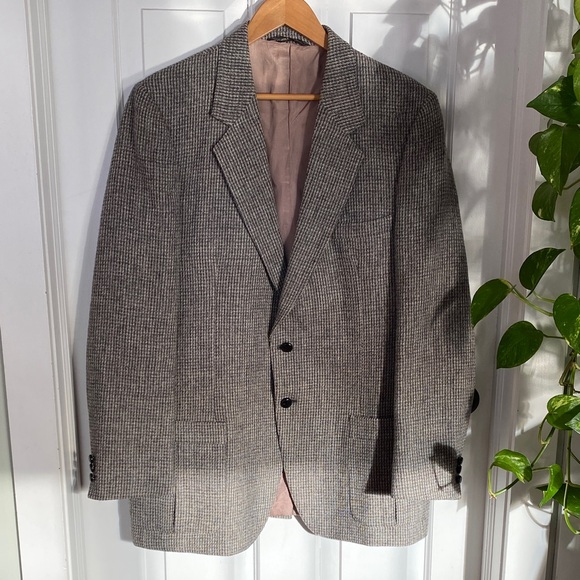 Vintage Harris Tweed Wool Blazer Men’s suit jacket Grandpacore old money - Picture 3 of 16